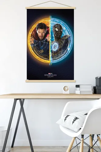 Vista 44 de Trends International Marvel Spider-Man: No Way Home - Póster de pared dúo, 22.4 pulgadas de largo x 14.7 pulgadas, versión enmarcada de madera