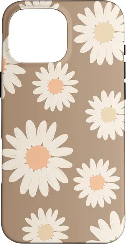 Vista 19 de Boho Neutral Cute Floral Pattern White Daisy Flowers Spring Case for iPhone 17