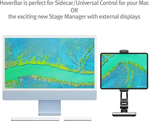 Vista 4 de Twelve South HoverBar Duo Soporte para iPad (2.ª generación) - Soporte ajustable para tablet de escritorio con base pesada y fijación de abrazadera