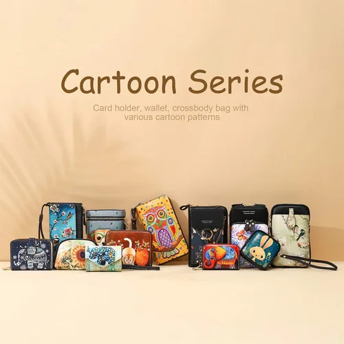 Vista 6 de APHISON - Tarjetero con protección RFID, carteras , funda para tarjetas de cuero con cremallera para mujerniñacaja regalo