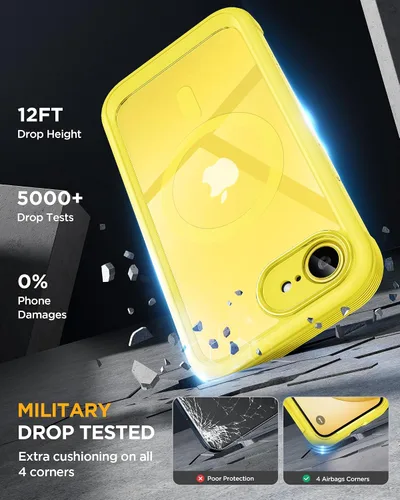Vista 336 de Miracase Serie de vidrio para iPhone 11 de 6.1 pulgadas, funda protectora de cuerpo completo resistente mejorada con protector de pantalla de vidrio