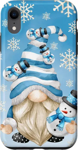 Vista 25 de Cute Winter Gnome Dad with Snowflake Decor and Snowman Case for iPhone 17