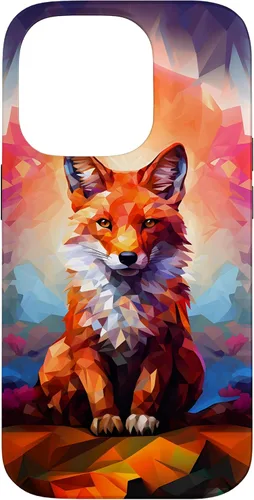 Vista 16 de iPhone 11 Mosaico de zorro rojo Lindo Funda colorida