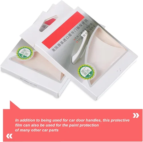 Vista 2 de Protector transparente para manija de puerta de automóvil, película protectora de arañazos para vehículos, película protectora transparente