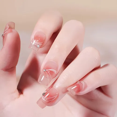 Vista 3 de Vishine 2 unidades de gel floreciente de 0.5 fl oz, esmalte de uñas transparente floreciente, efectos de propagación, gel UV, piedra natural