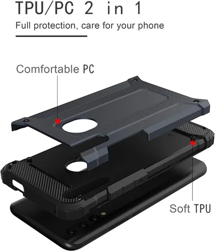 Vista 7 de Asuwish Funda compatible con Huawei Y9 Prime 2019/Honor 9X/P Smart Z y protector de pantalla de vidrio templado, accesorios de doble capa protectora