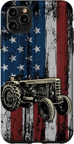 Vista 13 de Patriotic Tractor American Flag Tractor Farm Gift Farmer Case for iPhone 17