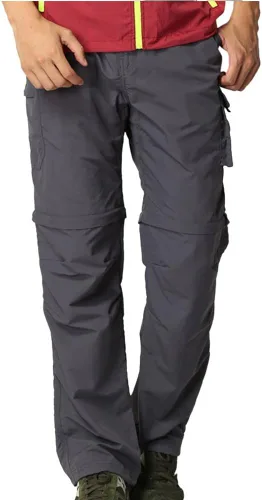 Vista 2 de Pantalones de senderismo para hombre, convertibles, de secado rápido, ligeros, con cremallera, para pesca, viajes, safari, trabajo, pantalones cargo