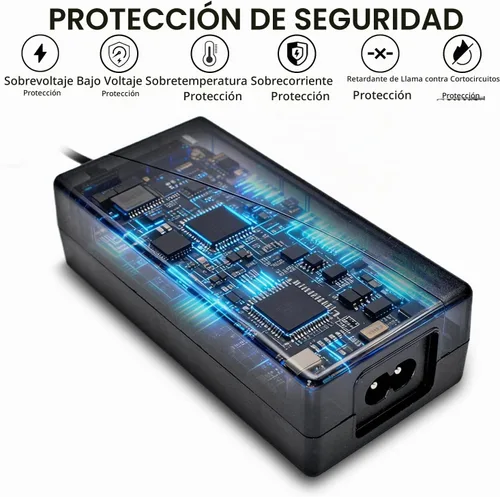 Vista 4 de Cargador Scoter de 42 V 2 A, 5 enchufes para batería de litio de 36 V DC 5.5 x 2.1 con conector de 3 clavijas de 0.315 in/0.472 in conector de 3