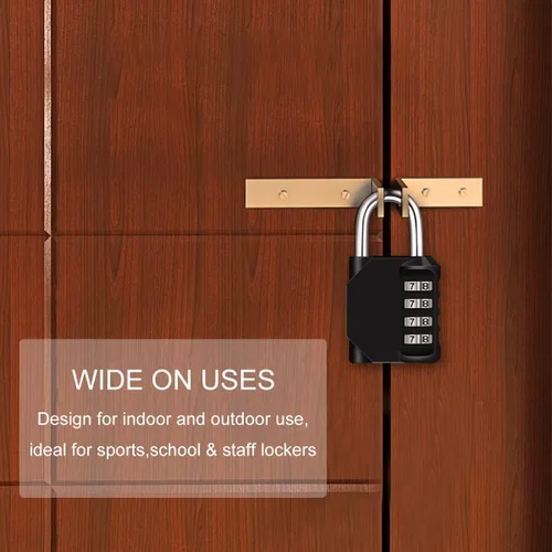 Vista 7 de Candado de combinación con cuatro dígitos, Diyife, candado para casillero resistente a la intemperie, candado de combinación para exterior