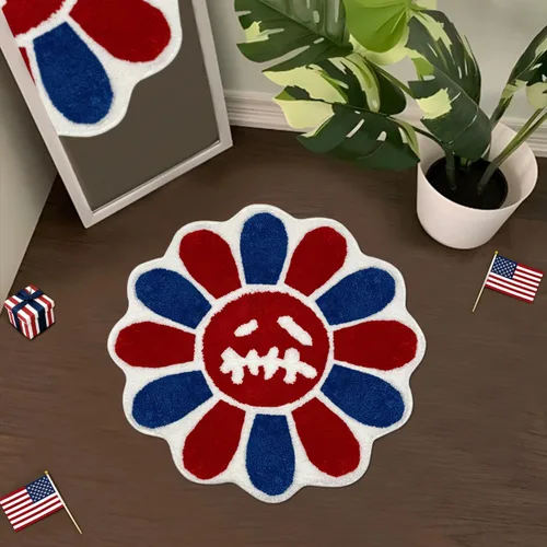 Vista 28 de Trippy Alfombra de Cara Feliz Alfombras Geniales Tufted de Secado Rápido Tapetes de Baño para Baño Antideslizantes Tapete de Baño Absorbente de Agua