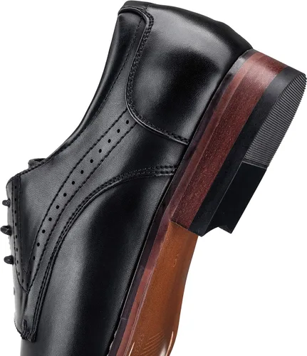Vista 3 de Vostey Zapatos de vestir para hombre clásicos con punta de ala Brogue Oxfords