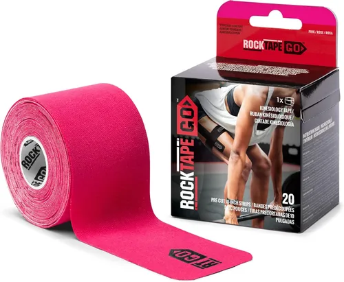 Vista 17 de RockTape Go Cinta adhesiva de kinesiología precortada extra adhesiva (beige)