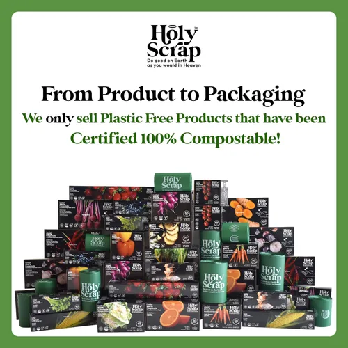 Vista 5 de Bolsas de almacenamiento de alimentos 100% compostables, tamaño de 1 galón, paquete de 25 unidades, bolsas resellables con cierre extra resistentes