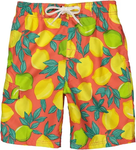 Vista 9 de Kanu Surf Boys' Tahiti Boys Swim Trunks with UPF 50+ Sun Protection-Quick Dry Boys Swimsuit Baja Azul Marino/Verde
