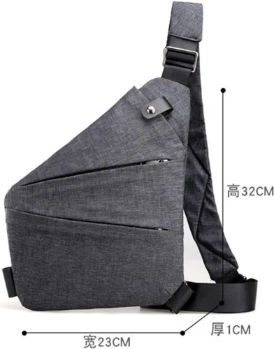 Vista 7 de North Carry Slim Sling Bag North Carry - Bolsa delgada para mujeres, bolsa antirrobo, bolsa flexible personal para mujeres y hombres