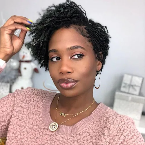 Vista 27 de Extensiones de cabello humano Loc de 0.2 cm de ancho, 4 pulgadas, 30 hebras, negro natural 100% completamente hechas a mano, extensiones