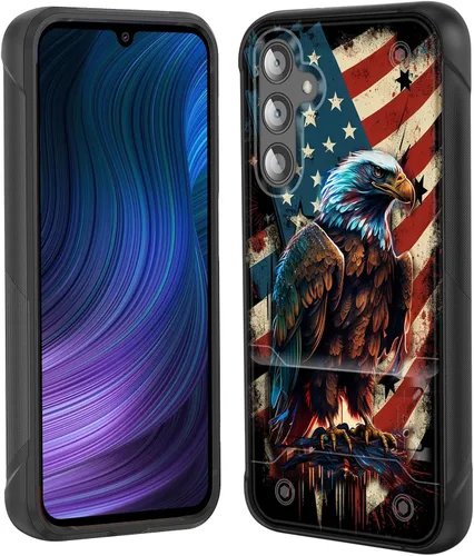 Vista 35 de Funda para Galaxy S24 Plus con soporte, doble capa híbrida de policarbonato duro y silicona suave, resistente a prueba de golpes, funda protectora