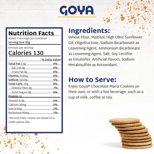 Vista 2 de Goya - Galletas maría sin azúcar, finas y crujientes, productos horneados, aperitivos para la escuela y el trabajo, aperitivos de caja de almuerzo