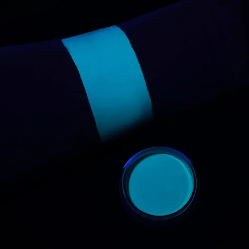 Vista 3 de Mysense Pintura facial con luz negra UV, pintura corporal fluorescente neón, delineador de ojos activado por agua, maquillaje a base de agua que