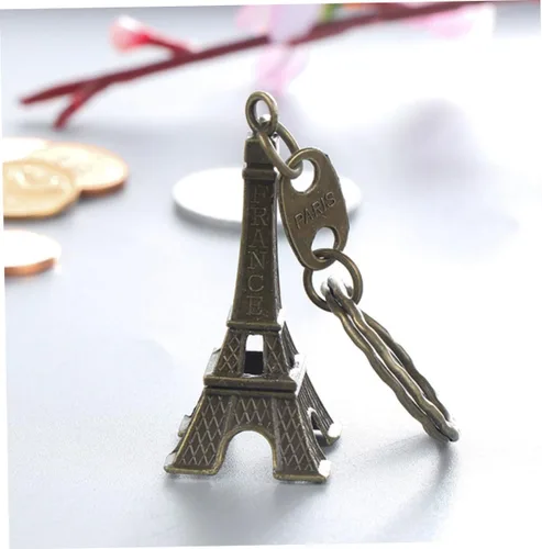 Vista 6 de Abaodam 72 Pcs Vintage Tower Keychain French Keyring Womens Backpack Purse Eiffel Tower Charms Eiffel Tower Key Holder Pogoda Key Pendant Eiffel