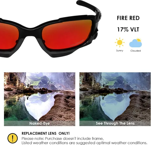 Vista 3 de BLAZERBUCK Lentes de repuesto polarizadas y kit de calcetines para gafas de sol Oakley Jawbone Racing Jacket