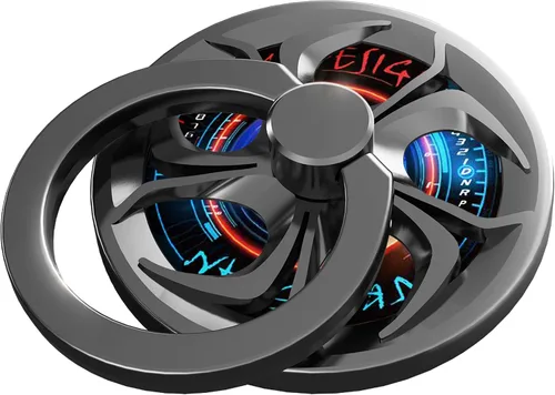 Vista 10 de Soporte para anillo de dedo, rotación de 360°, giratorio para teléfono celular, soporte con agarre universal [lavable/reutilizable] para Negro