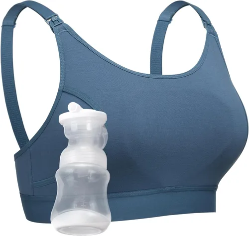 Vista 24 de Momcozy - Brasier para extracción de leche y lactancia, manos libres, ajustable, brasier todo en uno