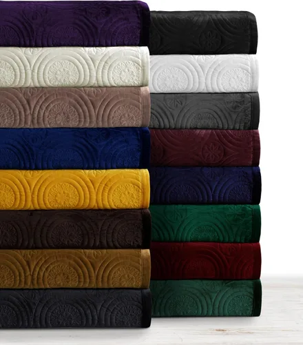 Vista 3 de Tribeca Living Juego de edredón de terciopelo de gran tamaño individual, ropa de cama de terciopelo suave de 260 GSM para una comodidad lujosa, Negro
