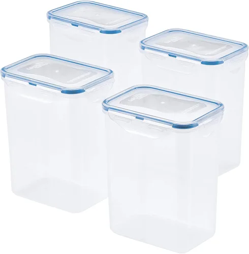 Vista 4 de Lock & Lock - Contenedor alto rectangular de almacenamiento de alimentos (paquete de 2) de 28.74 onzas / 3.59 tazas