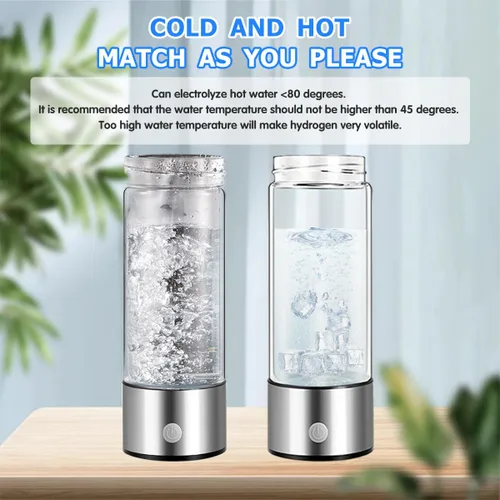 Vista 6 de H2next - Botella de agua de hidrógeno - Generador portátil recargable, 14 onzas, 6000+PPB agua de hidrógeno puro