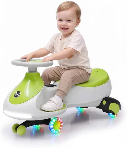 Vista 16 de GarveeLife 12V Electric Wiggle Car with Pedal for Kids, Black