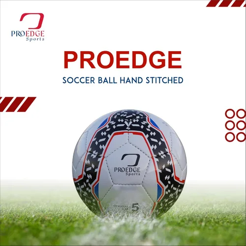 Vista 7 de ProEdge - Balón de fútbol tamaño 5, poliuretano profesional cosido a mano, laminado de algodón duradero, vejiga de látex, pelota