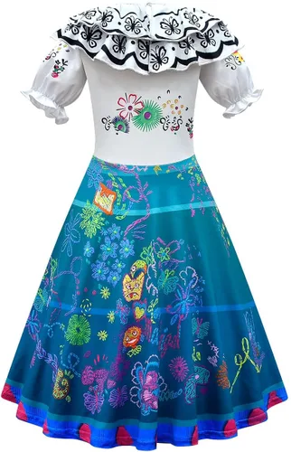 Vista 2 de moderist Kids Princess Isabela Dress Fashion Costume for Girls Halloween with Bag