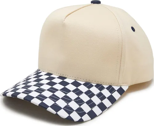 Vista 8 de Funky Junque - Sombreros Snapback de Lona Vintage de Dos Tonos Rayas a rayas - Rojo/Beige