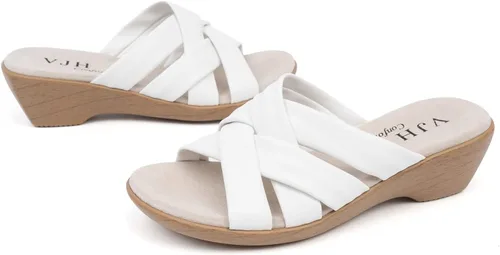 Vista 5 de VJH confort Sandalias casuales para caminar con plataforma de cuña para mujer