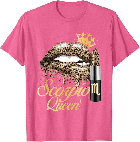 Vista 34 de Scorpio Queen - Zodiac Sign Horoscope Birthday T-Shirt Negro