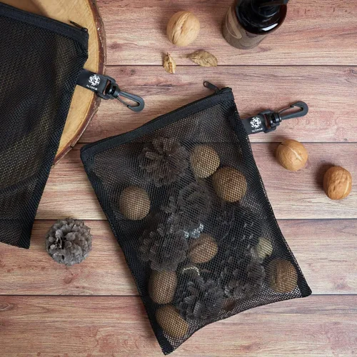 Vista 5 de Bolsa de malla con cremallera y clip - Juego de 4 (negro, 8 x 11 pulgadas)