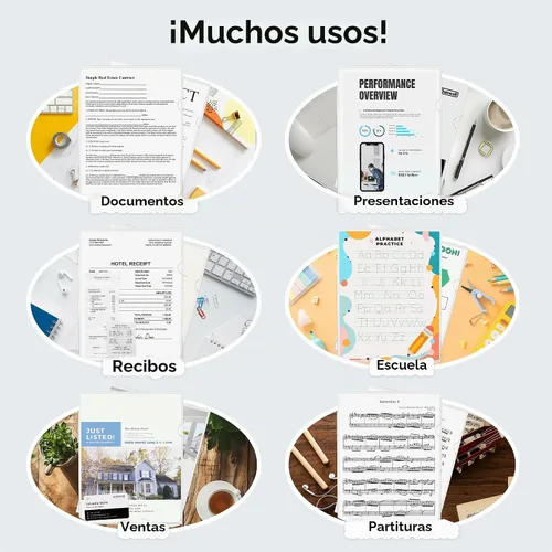 Vista 6 de Dunwell Carpetas transparentes para documentos, fundas de plástico de 8.5 x 11 pulgadas para protección de documentos, archivo, almacenamiento