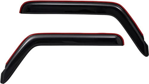 Vista 6 de Lightronic WV192467 Deflectores y viseras laterales de canal para ventana, protector de lluvia, humo oscuro, juego de 2 piezas, se adapta a Jeep