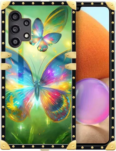 Vista 142 de Funda compatible con Samsung Galaxy A03S 4G, TPU suave de lujo y parte trasera de policarbonato duro para niñas y mujeres, funda protectora a prueba