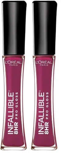 Vista 8 de L'Oreal Paris Makeup Infallible - Brillo labial hidratante de 8 horas, pétalo nude, 0.21 onzas líquidas Pétalo Desnudo