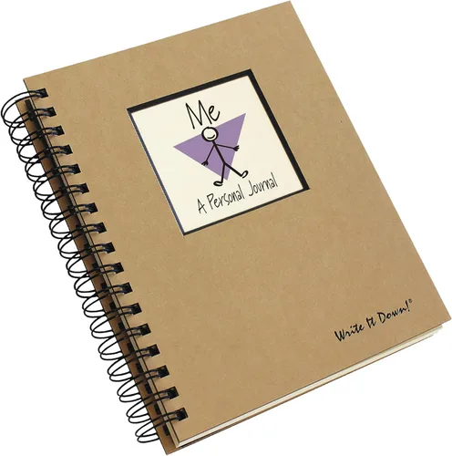 Vista 2 de Write it Down series by Journals Unlimited, Guided Journal, Me, A Personal Journal, tamaño completo 7.5 x 9 pulgadas, tapa dura de papel kraft