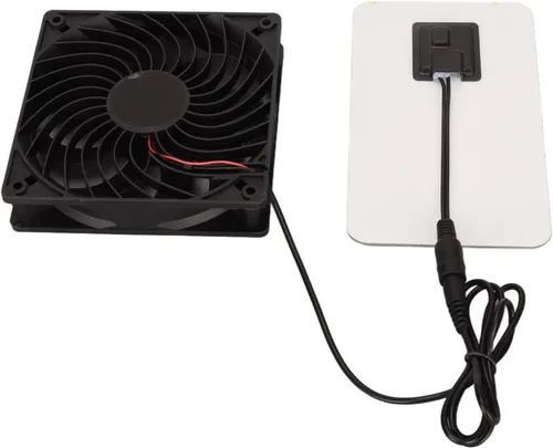 Vista 7 de plplaaoo - Kit de ventilador de panel solar, 100 W, 12 V, panel solar, ventilador de extractor de panel de energía solar de 15 W, ahorro de energía