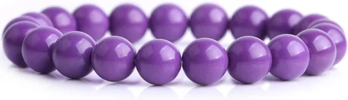Vista 10 de GEM-Inside - Pulsera de cuarzo de cristal hecha a mano de 0.276 in de grado AAA, con cuentas redondas, elástica, energía, reiki, chakras, para azul