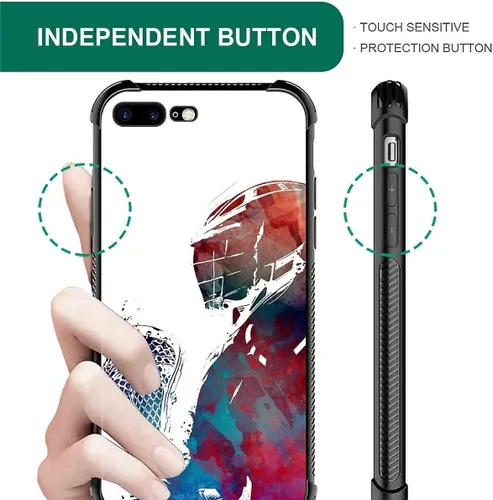 Vista 127 de Compatible con funda para iPhone 6 Plus/6s Plus,Bite Your Teeth Diseño de patrón asombroso, funda trasera dura de PC anti-arañazos y a prueba