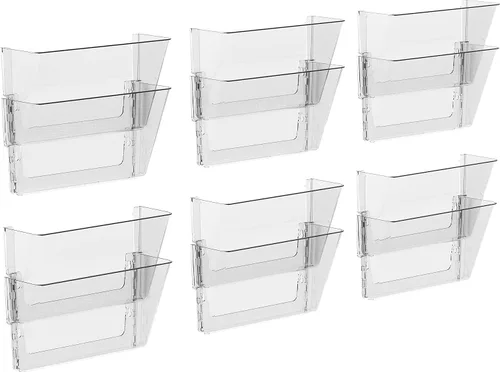 Vista 42 de Storex Archivadores de pared, tamaño legal, 16 x 10.55 x 4 pulgadas, transparentes, juego de 2 (70224A06C)
