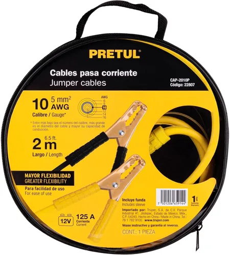 Vista 6 de Cables pases de corriente, 6.6 ft, 10 AWG, Pretul