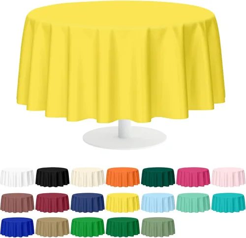 Vista 49 de Mulbozy 2 piezas de mantel de plástico negro para mesa rectangular, 54 × 108 pulgadas, fundas desechables de mesa para fiestas negras