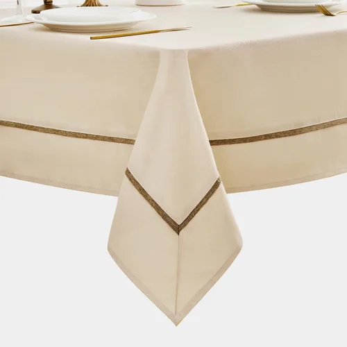 Vista 13 de EHouseHome Mantel de tela resistente con encaje blanco, impermeable, sin arrugas, resistente a las manchas, a prueba de aceite, para comedor